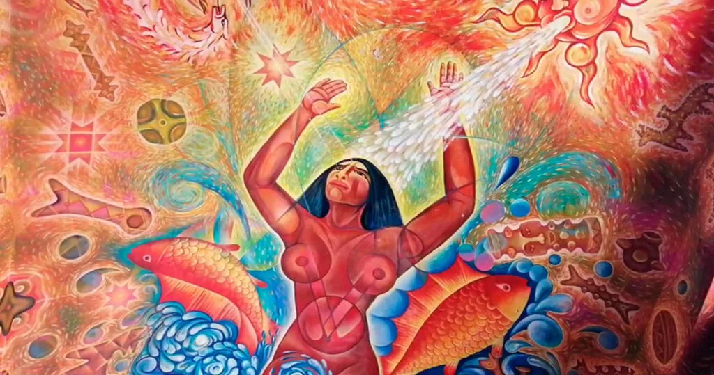 Mural by Jesus Lopez Vega at the Ajijic Cultural-Center