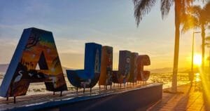 Ajijic sign on the boardwalk