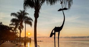 Escultura en malecon de Ajijic