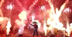 Fireworks show at the Ajijic festivities