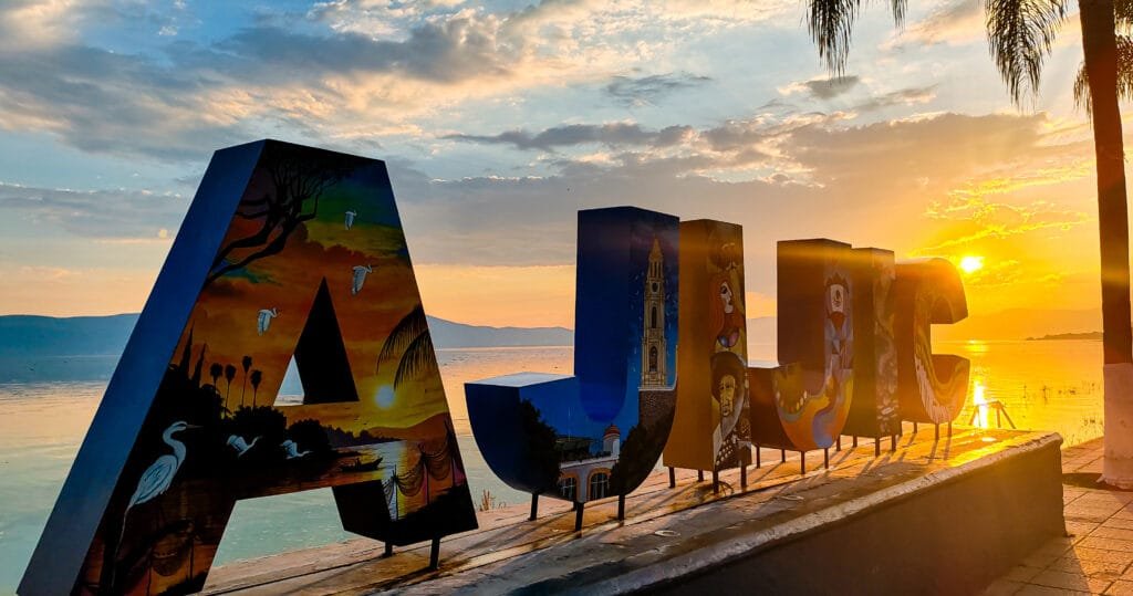 Watching a sunset in Ajijic