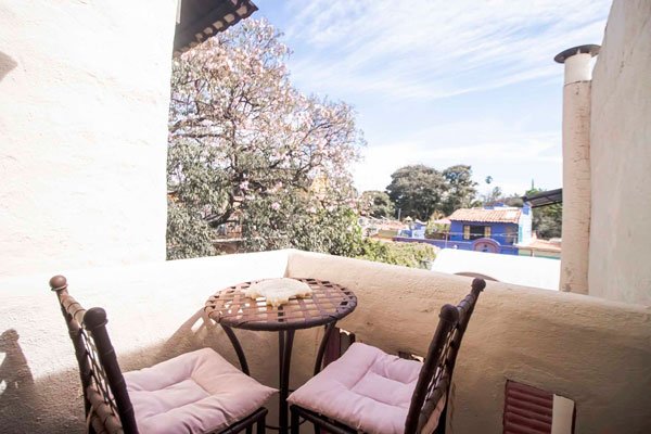 Private balcony of the Standard King Room at Hotel Casa Blanca