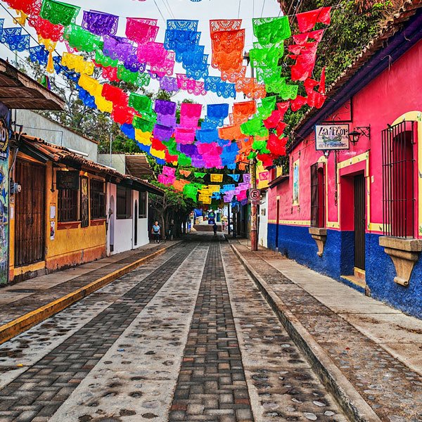 Walkable street in central Ajijic Jalisco
